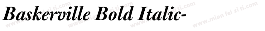 Baskerville Bold Italic字体转换